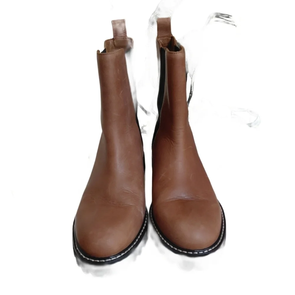 J. Crew Brown Combat Ankle Boots Women's Size 7.5 Booties